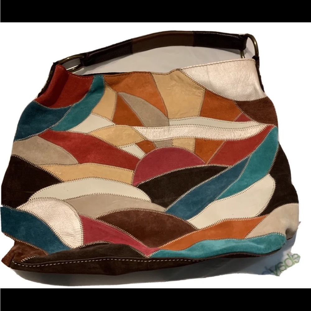 Vintage Lucky Brand Patchwork Leather Purse